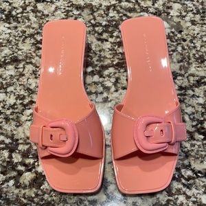 Veronica Beard Davina Jelly Sandals - size 7 - color: dragon fruit